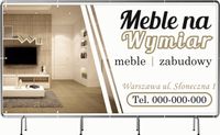 BANER REKLAMOWY 130x80cm projekt w cenie oczkowany MEBLE NA WYMIAR