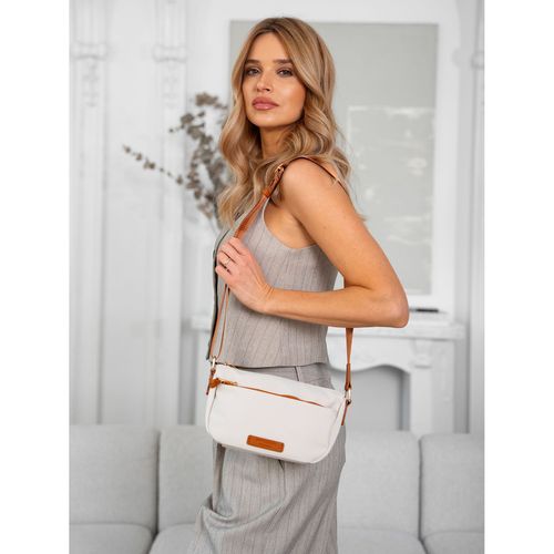 nylonowa torebka damska w brązowo-beżowym kolorze - peterson na Arena.pl