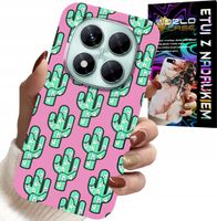 ETUI DO XIAOMI NOTE 14 PRO 5G - KAKTUSY, KAKTUS NA RÓŻOWYM TLE + FOLIA