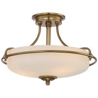 Plafon LAMPA sufitowa QZ-GRIFFIN-SFS-WS Elstead QUOIZEL klasyczna OPRAWA szklana mosiądz biała