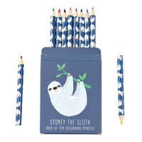 Rex London : Drewniane kredki 10 szt., Leniwiec