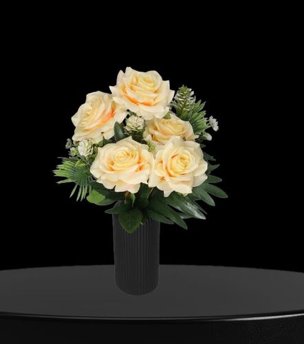 RÓŻA RÓŻE W BUKIECIE SZTUCZNE KWIATY JAK ŻYWE 49 CM DUŻY BUKIET GĘSTY na Arena.pl