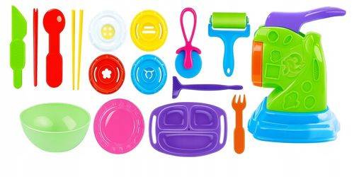 Ciastolina makaron maszynka ciasto masa plastyczna zestaw kreatywny 18w1 na Arena.pl