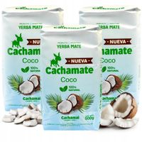 Zestaw Yerba Mate Cachamate Coco (kokosowa) 3x500g 1,5kg