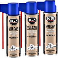 3X ODRDZEWIACZ K2 VULCAN 250 ML SUPER SKUTECZNY DO ODKRĘCANIA ŚRUB