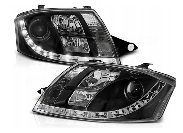 LAMPY REFLEKTORY AUDI TT (8N) OD 1999 DO 2006 DAYLIGHT LED BLACK SILNICZKI zdjęcie 1