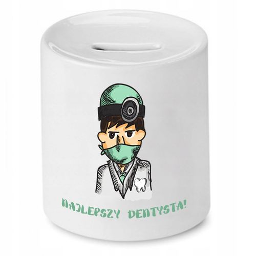 Skarbonka Dla Dentysty Najlepszy Dentysta Prezent Z Nadrukiem Ze Zdjęciem na Arena.pl