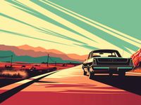 Plakat 100x75cm Droga przez Pustynię