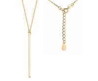 Pozłacany srebrny naszyjnik podłużna ozdoba celebrytka srebro 925 Z1318N_G