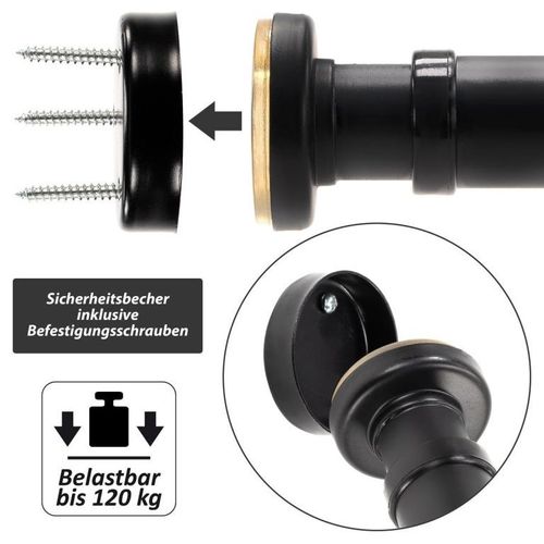 MAXXIVA Drążek do ćwiczeń, 63-100 cm, czarno-pomarańczowa na Arena.pl