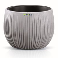 Doniczka osłonka struktura wkład 15x11 cm Beton okrągła