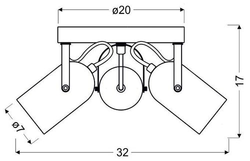 Gray plafon 3x40W E14 szary na Arena.pl