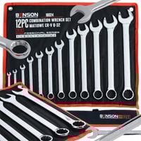 ZESTAW KOMPLET KLUCZEY PŁASKICH OCZKOWYCH 6-32MM 12EL MATA BENSON BY BLACK