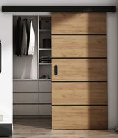 Drzwi przesuwne Black line 86*205 cm cały zestaw