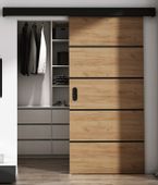 Drzwi przesuwne Black line 86*205 cm cały zestaw