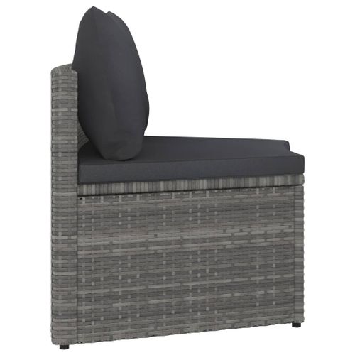 Sofa do ogrodu + poduszki polirattan szara VidaXL na Arena.pl