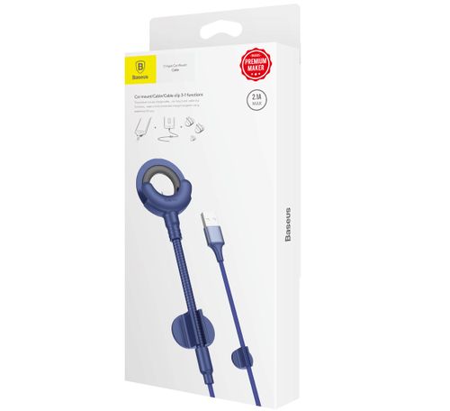 Uchwyt samochodowy kabel 2w1 Iphone Baseus O-type niebieski na Arena.pl