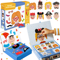 Gra Magnetyczna Edukacyjna ”Ludzkie Twarze” Kolorowy Zestaw 61 Magnesów 2