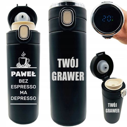KUBEK TERMICZNY Z GRAWEREM TERMOS DO KAWY 420ml prezent męża żony taty niej na Arena.pl