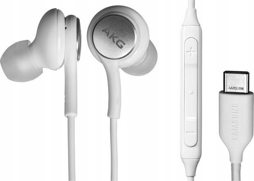 Słuchawki przewodowe dokanałowe Samsung AKG Type-C BIAŁE, mega BASS na Arena.pl