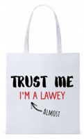 Dla Prawnika Adwokata Torba Eco Biała Shopper Z Nadrukiem Ze Zdjęciem