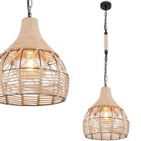 Wisząca LAMPA loftowa HALIA 15671H Globo okrągła OPRAWA skandynawski ZWIS metalowy brązowy czarny