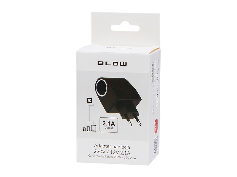 Adapter napięcia 230V/12V gniazdo zapalniczki 2,1A zdjęcie 1