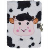 PAMIĘTNIK PLUSZOWY ZESZYT NOTATNIK Z KŁÓDKĄ KRÓWKA SEKRETNIK DLA DZIECI