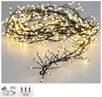 Lampki 720 LED 7,2 metra CLUSTER RYŻ BIAŁY CIEPŁY CZARNY DRUCIK