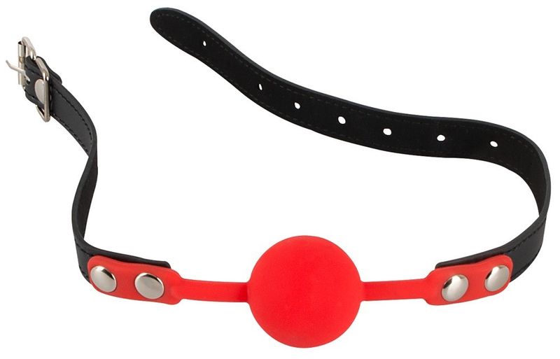 Czerwony Silikonowy Knebel Kula Bad Kitty Śr. 4Cm zdjęcie 3
