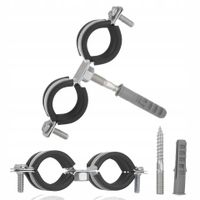 obejma metalowa z gumą do rur podwójna 3/4" 26-30mm