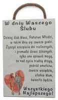 tabliczka/obraz do zawieszenia 20x30 ślub