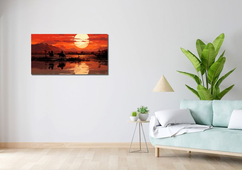 Obraz 100x50cm Zachód Słońca na Prerii zdjęcie 2