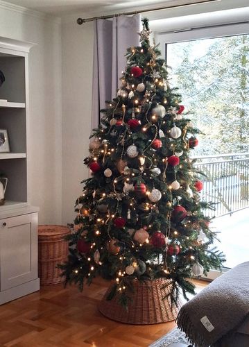 OSŁONA NA STOJAK POD CHIONKĘ WIKLINOWA FI 80 cm , KOSZ POD CHOINKĘ BIAŁY na Arena.pl