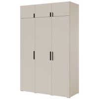 Szafa uchylna z nadstawką Napoli 3D 150 Kaszmir (czarny uchwyt)