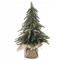 Choinka sztuczna pozłacana w jucie jak żywa 28 cm średnia choineczka brokat