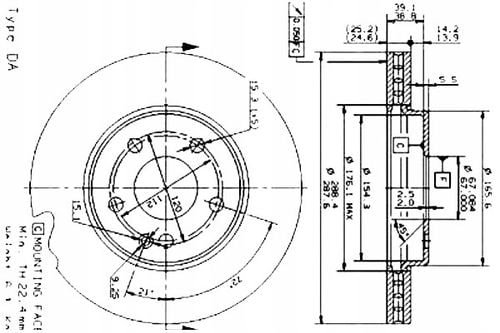 TARCZA HAM PRZOD 288X25 V BREMBO na Arena.pl