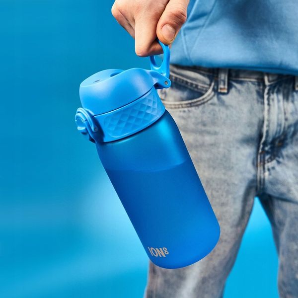 BIDON Z BLOKADĄ OTWARCIA niebieski USTNIK TWARDY MAŁY I LEKKI ION8 0,4 L zdjęcie 13