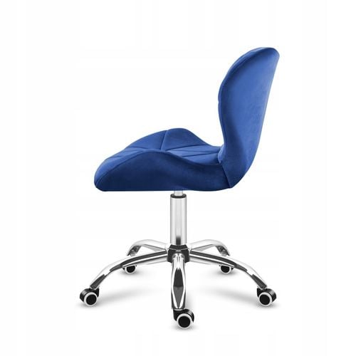 Fotel biurowy obrotowy MARK ADLER niebieski welurowy tapicerowany do na Arena.pl