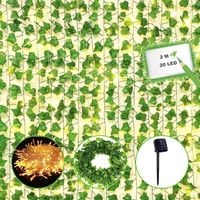 Sunshine smile Sztuczny Bluszcz Girlanda z 20 Diodami LED 2M