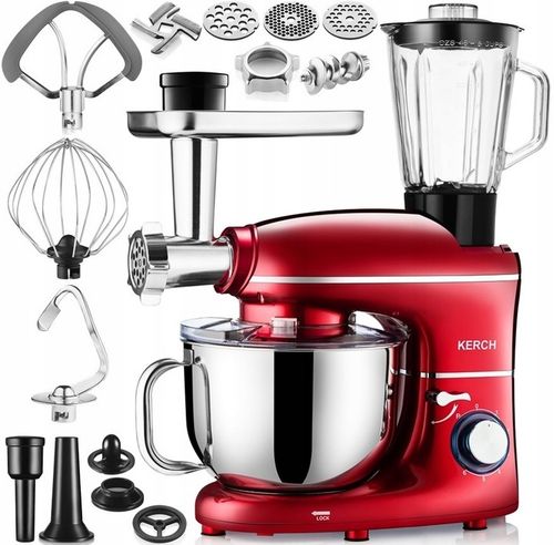 ROBOT KUCHENNY PLANETARNY MIKSER Z MISĄ KERCH ROTARY 4000W RED 6,2L na Arena.pl