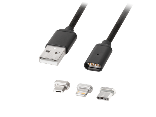 Kabel magnetyczny 3w1 micro USB, TYP-C, iPhone na Arena.pl