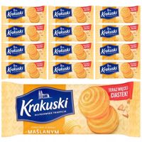 Krakuski Herbatniki o smaku maślanym 201 g x 12 sztuk