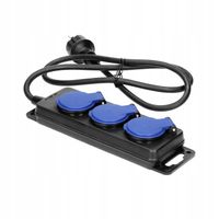 Przedłużacz Bryzgoszczelny Warsztatowy IP44 3m 16A 3680W 3x1,5mm Listwa 3g