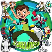 OPŁATEK NA TORT 30CM - BEN 10 TEN + IMIĘ + GRATIS! 24CM 26CM