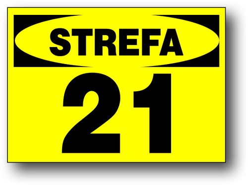 SZW-5 ZNAK TABLICA - 21 STREFA ZAGROŻENIA WYBUCHEM na Arena.pl