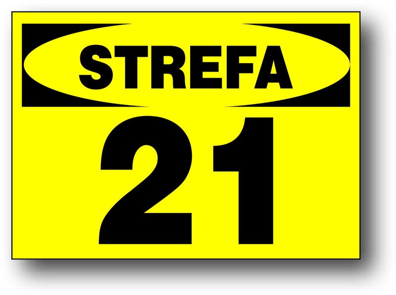 SZW-5 ZNAK TABLICA - 21 STREFA ZAGROŻENIA WYBUCHEM zdjęcie 1