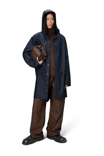 Rains unisex długa kurtka przeciwdeszczowa LONG JACKET W3 12020 47 NAVY XS na Arena.pl