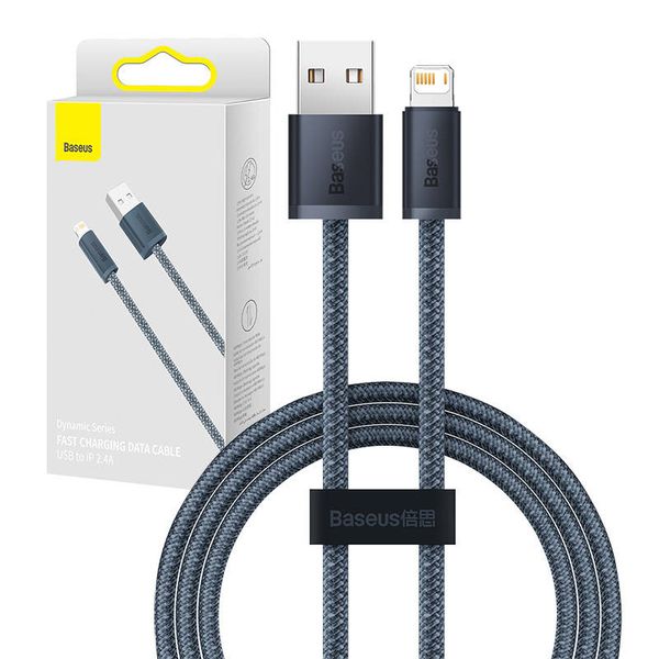kabel usb do lightning baseus dynamic series, 2.4a, 2m (szary) zdjęcie 1