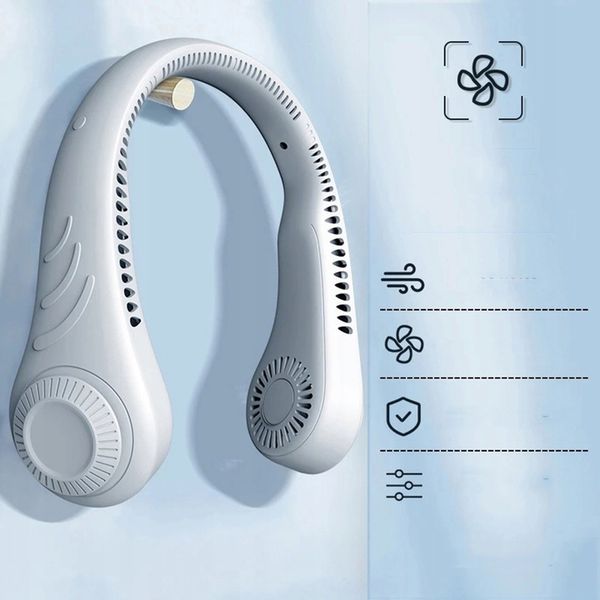 PRZENOŚNY WENTYLATOR NA SZYJĘ MINI BEZŁOPATKOWY CHŁODZIARKA AKUMULATOROWY zdjęcie 8